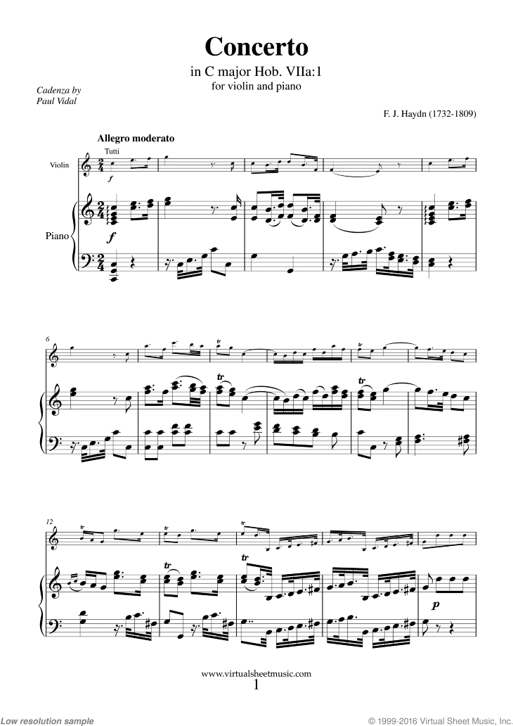 Concerto No. 1 in C major
