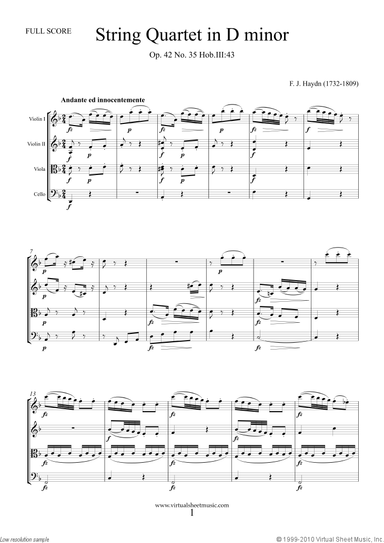 String Quartet in D minor Op.42 No.35 (COMPLETE)