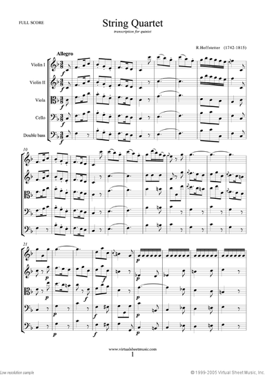 String Quartet (for quintet, f.score)