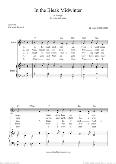 In the Bleak Midwinter (NEW EDITION)