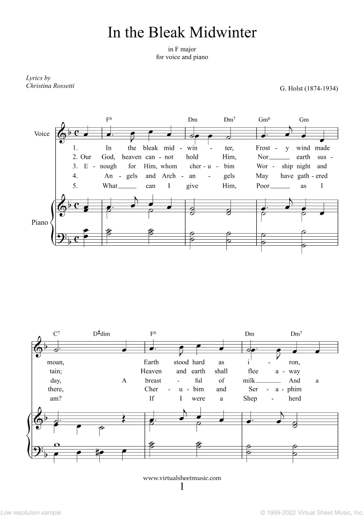 In the Bleak Midwinter (NEW EDITION)