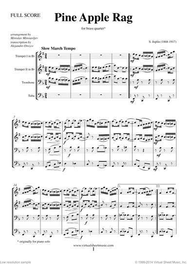 Pine Apple Rag (f.score)