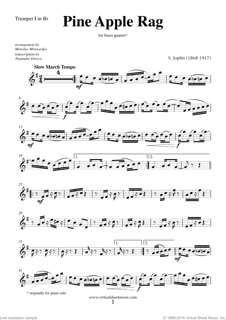 Pine Apple Rag (parts)