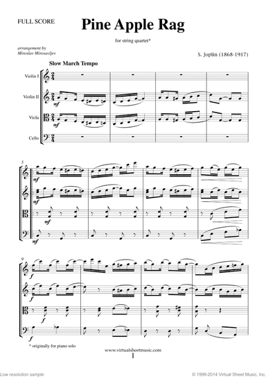 Pine Apple Rag (f.score)
