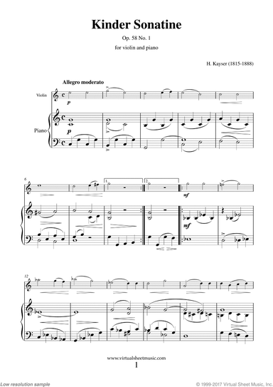 Kinder Sonatine Op. 58 No. 1