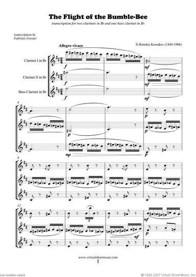 The Flight of the Bumblebee (f.score)