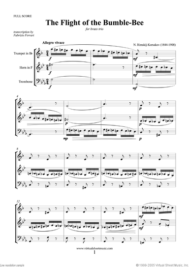 The Flight of the Bumblebee (f.score)