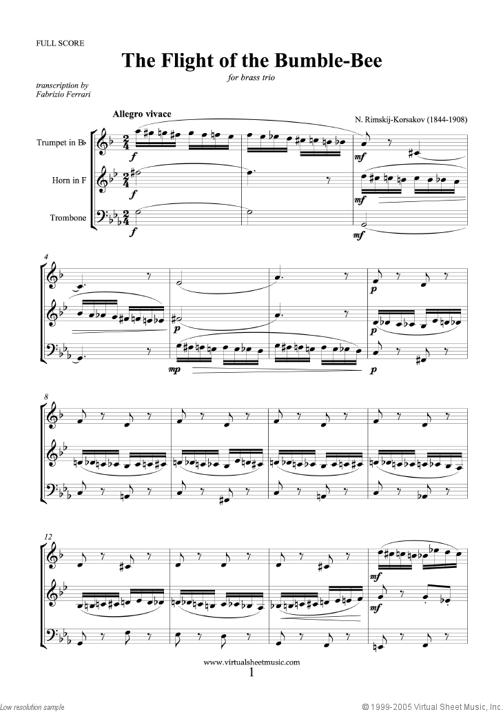The Flight of the Bumblebee (f.score)