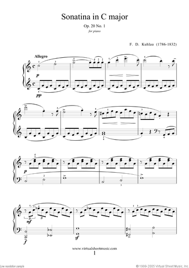 Sonatina in C major Op.20 No.1