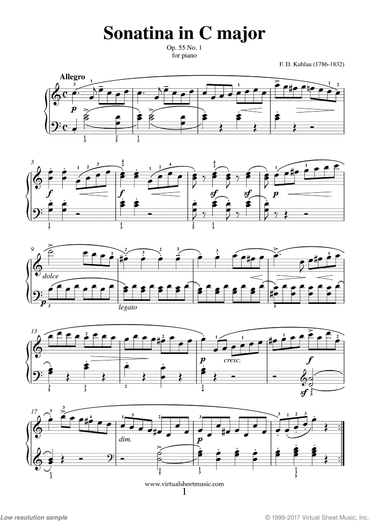 Sonatina in C major Op.55 No.1