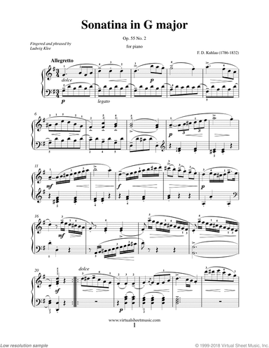 Sonatina in G major Op.55 No.2