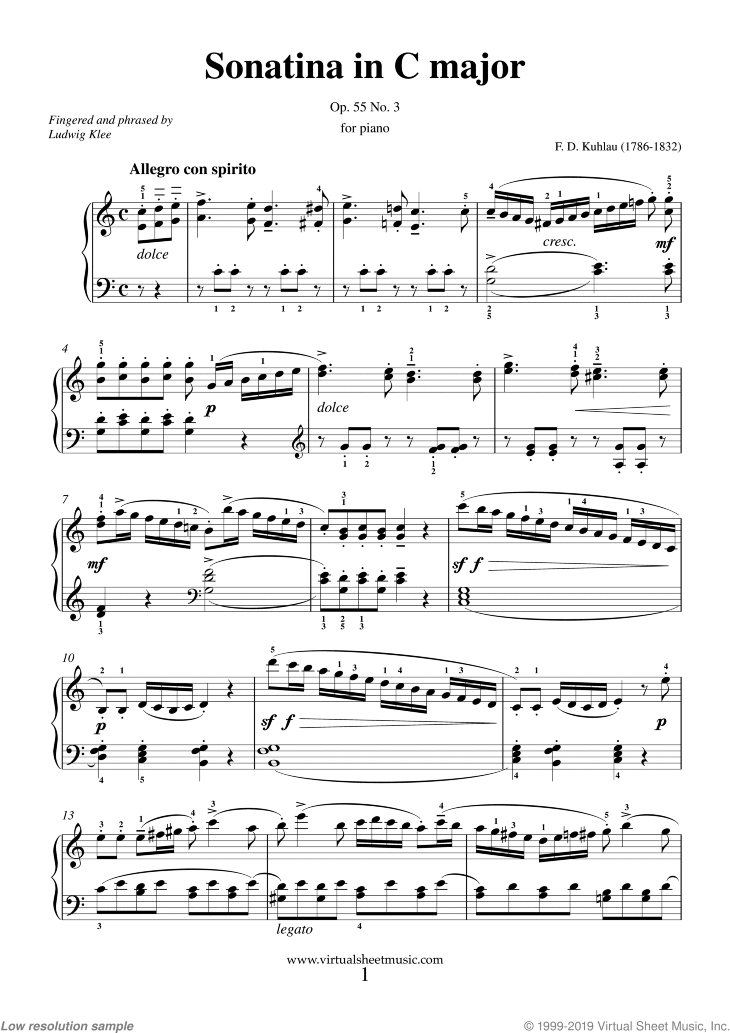 Sonatina in C major Op.55 No.3