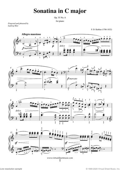 Sonatina in C major Op.55 No.6