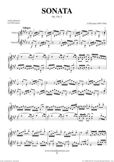 Sonata Op.3 No.2 (duo)