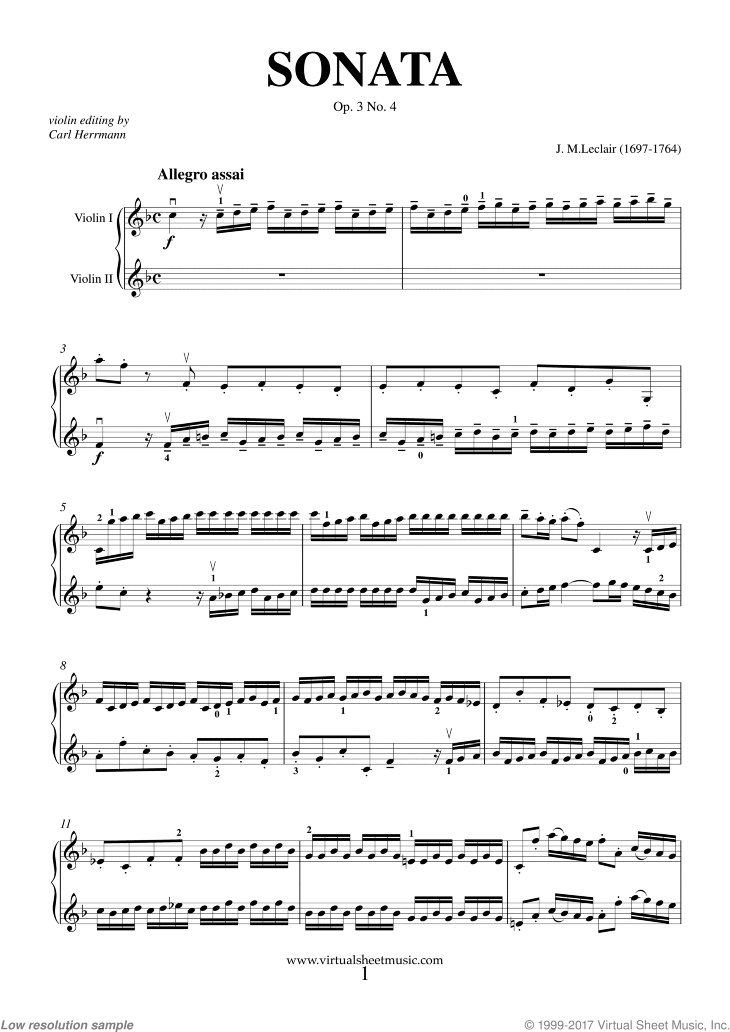 Sonata Op.3 No.4 (duo)