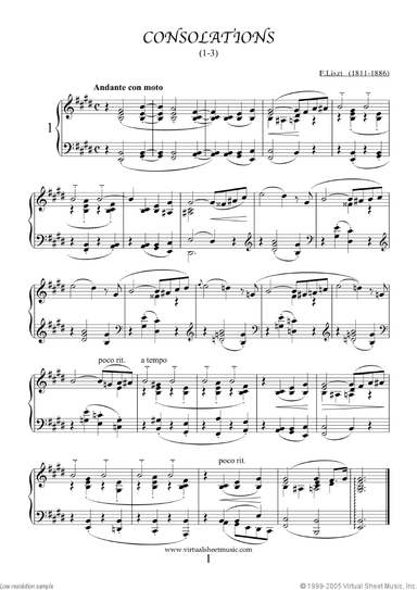 Consolations (1-3)