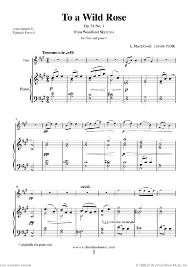 To a Wild Rose Op.51 No.1