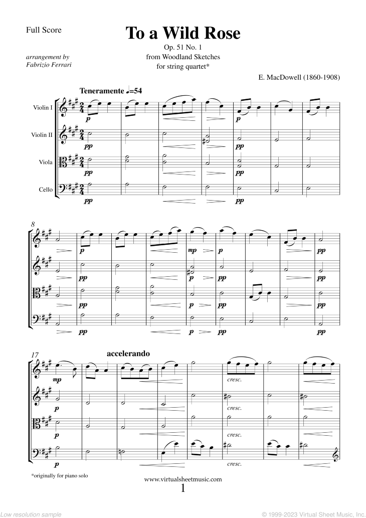 To a Wild Rose Op.51 No.1