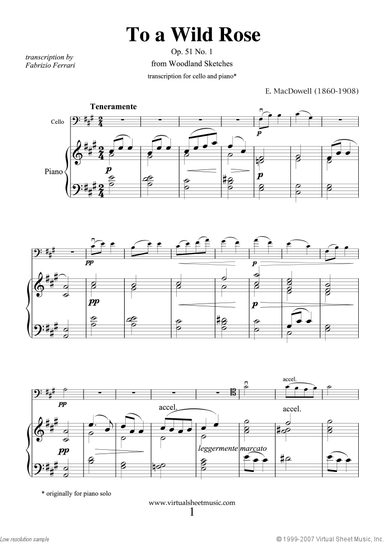 To a Wild Rose Op.51 No.1