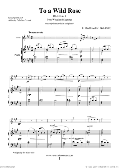 To a Wild Rose Op.51 No.1