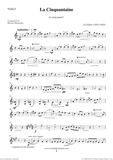 La Cinquantaine (parts)