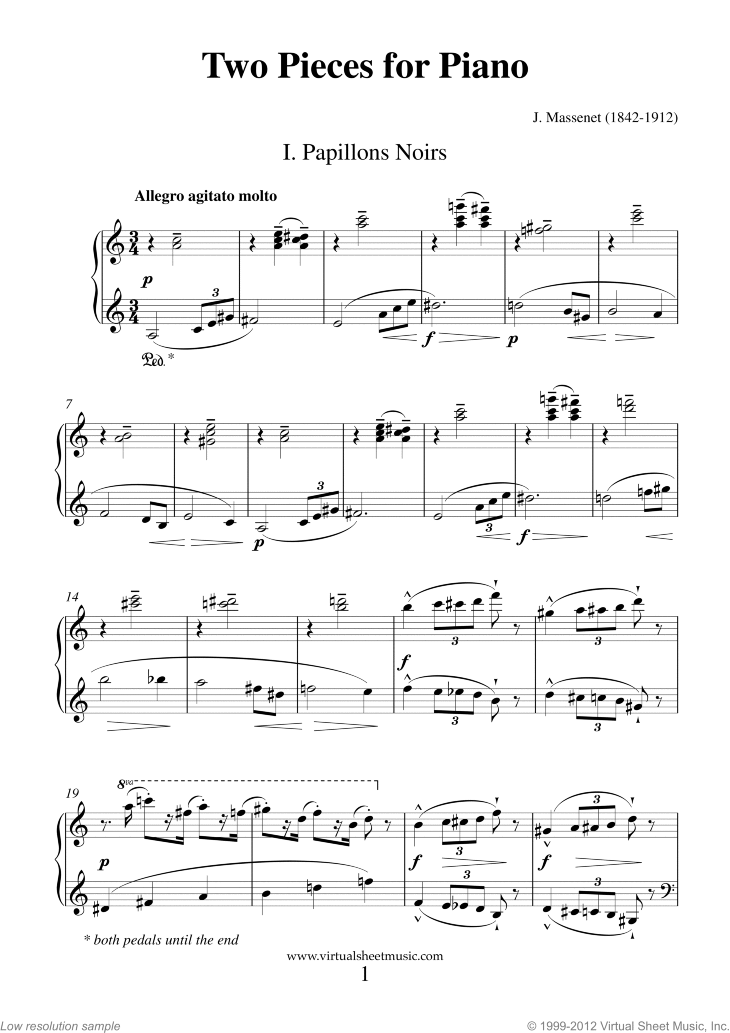 Two Pieces for Piano (Papillons)