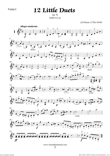 Little Duets Op.70, 12 - part I