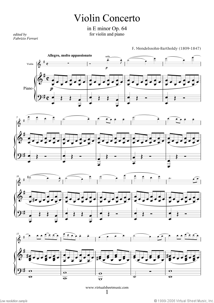 Concerto in E minor Op.64