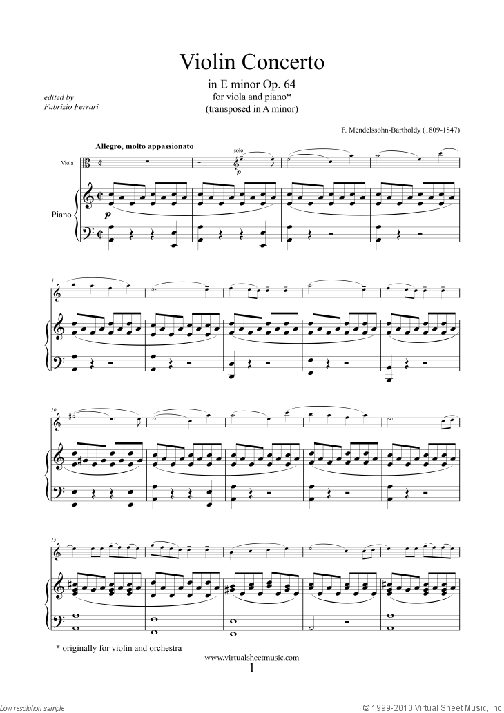 Concerto in E minor Op.64