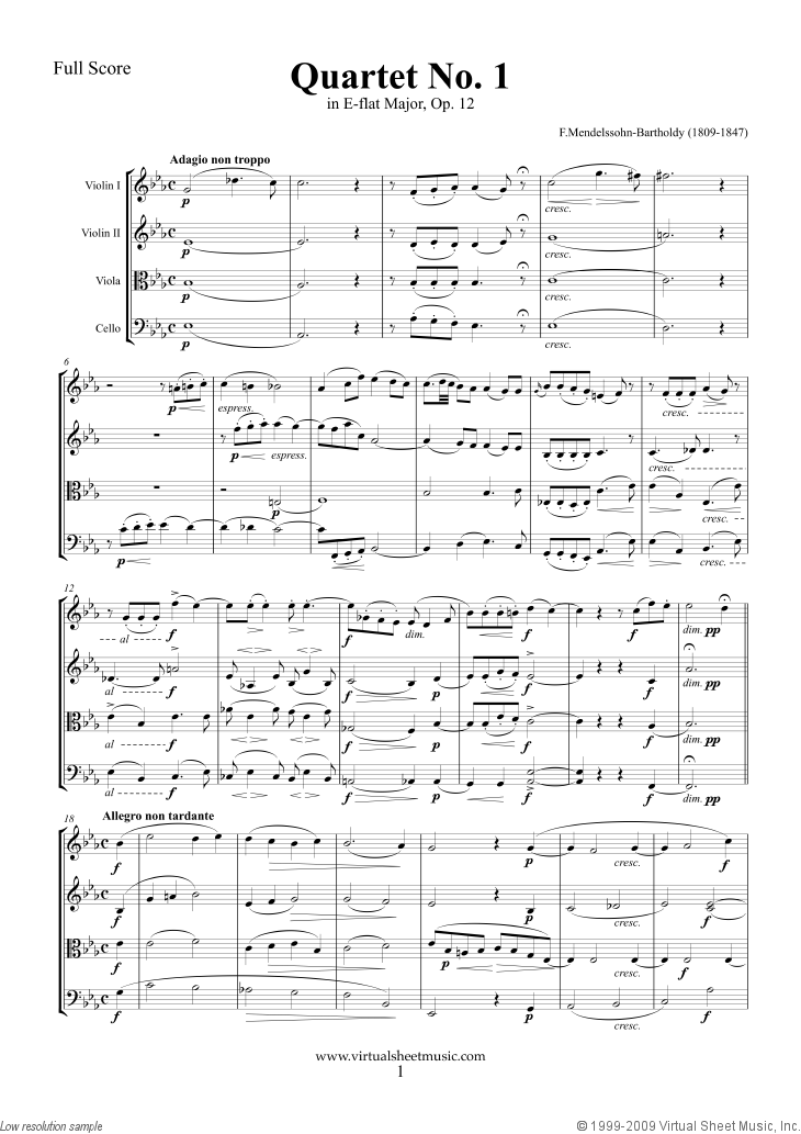 Quartet No. 1 Op. 12 (COMPLETE)