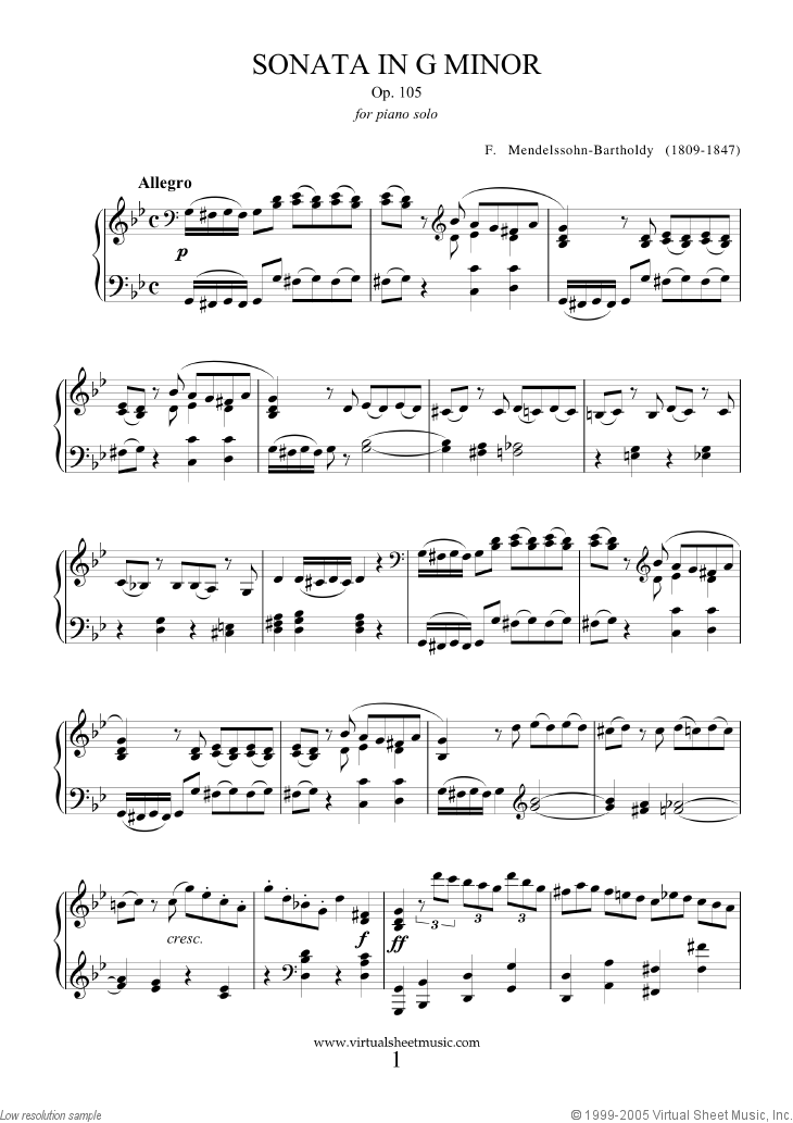 Sonata in G minor Op.105