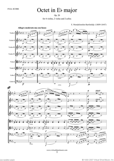 Octet in Eb major Op. 20 (f.score)