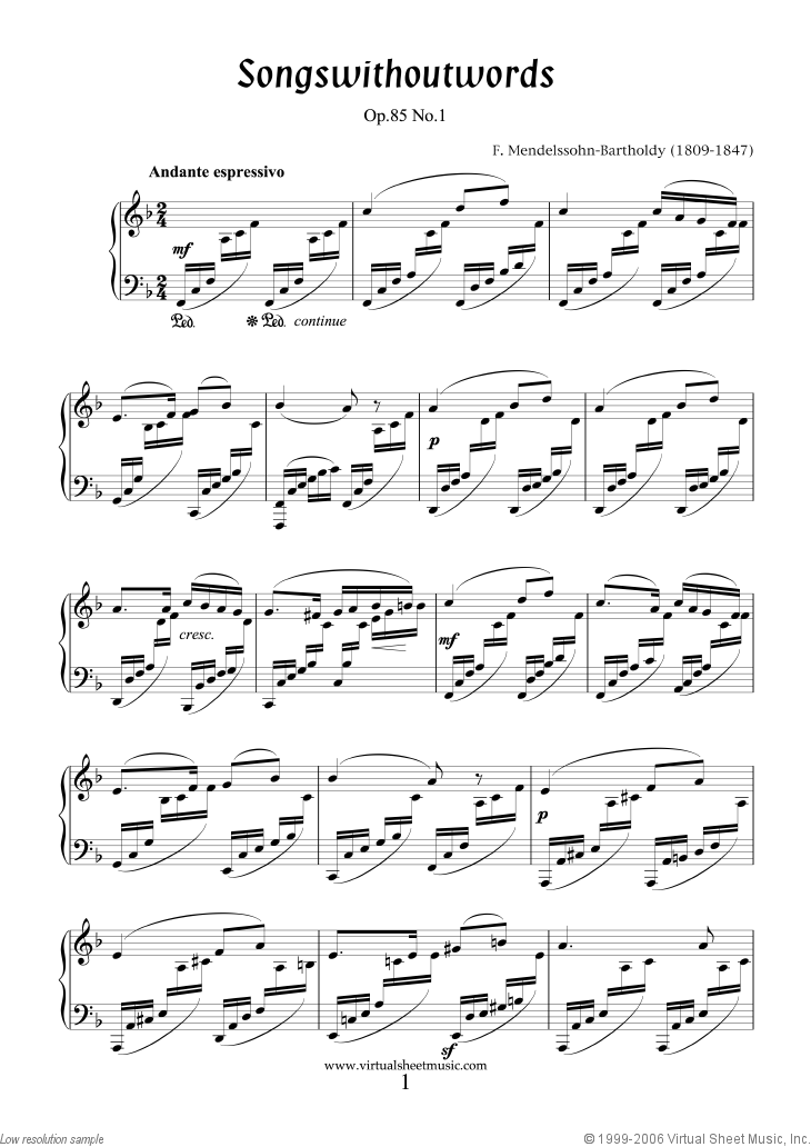 Songs Without Words - collection 4