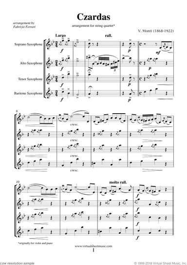 Czardas, easy gypsy airs (f.score)