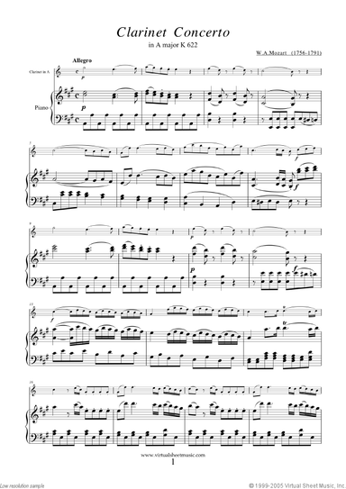 Concerto in A major K622