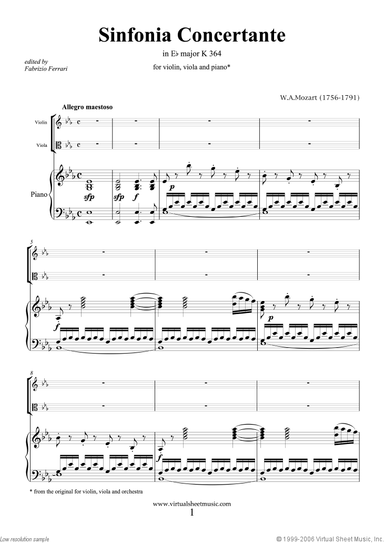 Sinfonia Concertante in Eb major K364