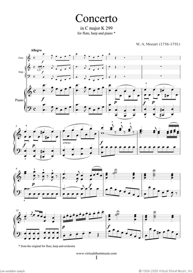 Concerto in C major K299