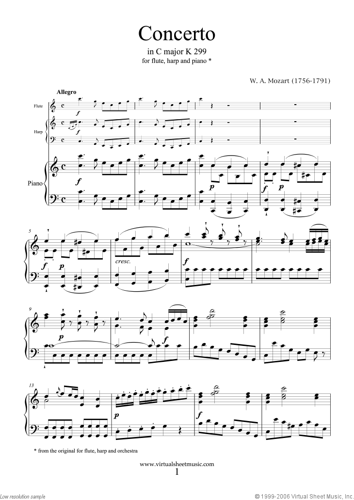 Concerto in C major K299