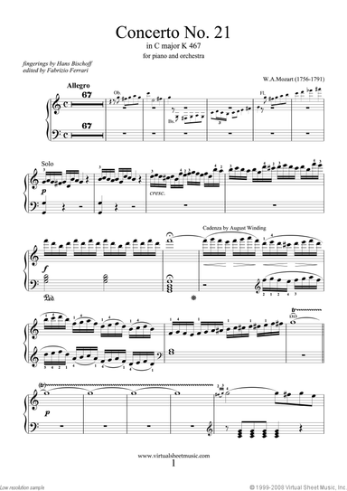 Concerto in C major No.21 K467