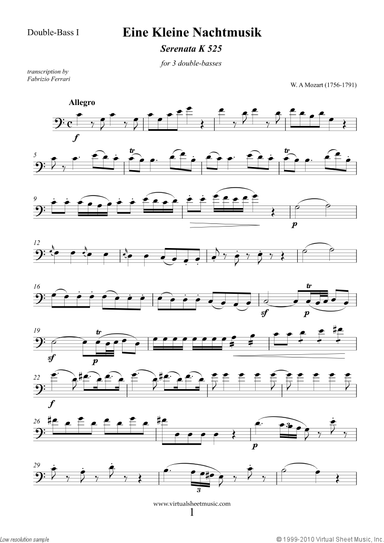 Eine Kleine Nachtmusik (parts)