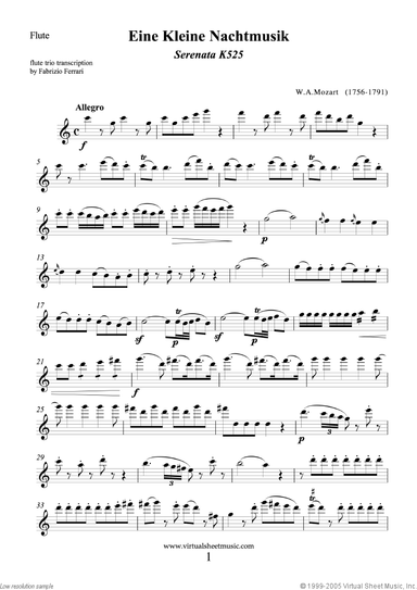 Eine Kleine Nachtmusik (parts)