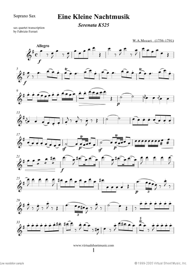 Eine Kleine Nachtmusik (parts)