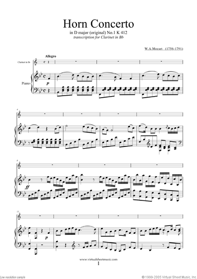 Concerto K412