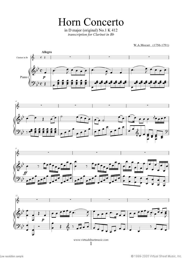 Concerto K412