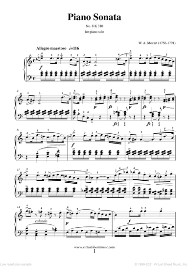 Sonata in A minor No. 8 K310