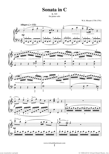 Sonata in C major K545 (NEW EDITION)