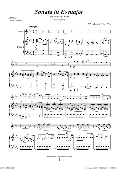 Sonata in Eb major K302