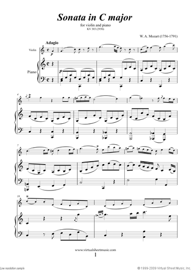 Sonata in C major K303