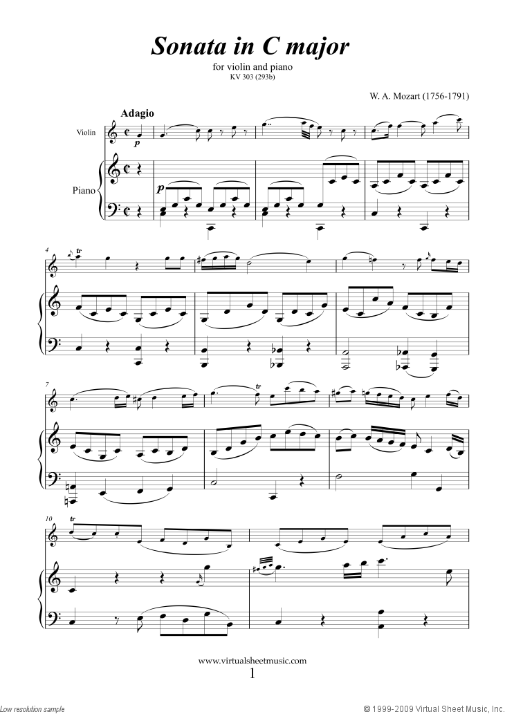 Sonata in C major K303