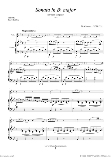 Sonata in Bb major K378